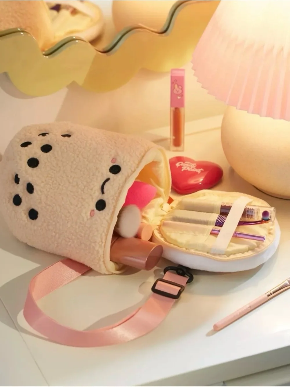 Smoko Plushie Cosmetic Bag W/ adjustable strap